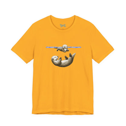 Swimming Otters