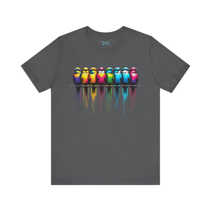 Colorful Birds on a Wire